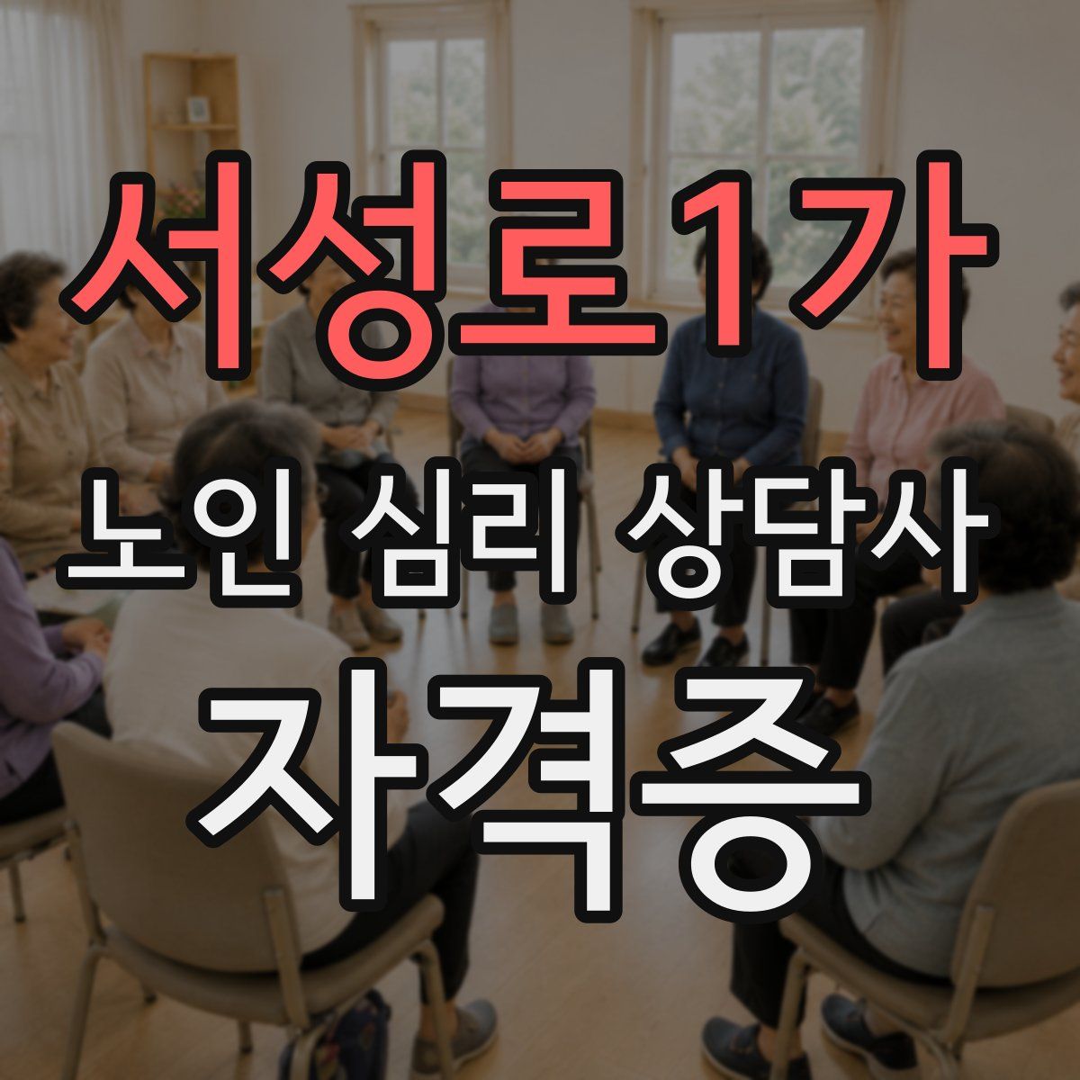 서성로1가 노인 심리 상담사 자격증