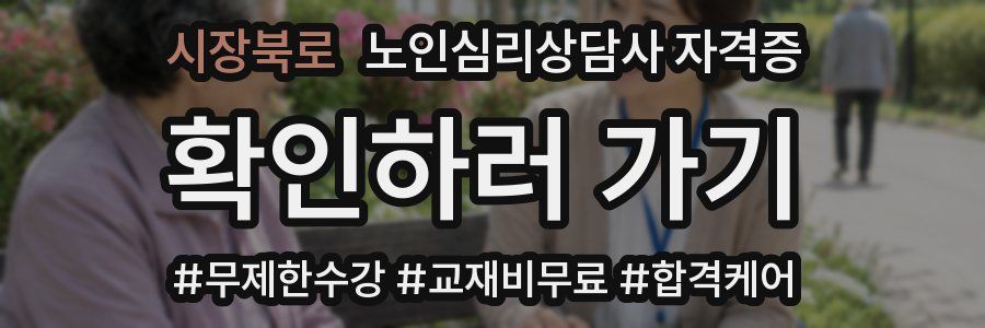 시장북로 노인 심리 상담사 자격증