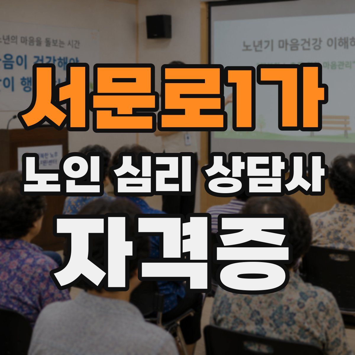 서문로1가 노인 심리 상담사 자격증
