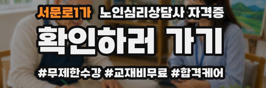 서문로1가 노인 심리 상담사 자격증