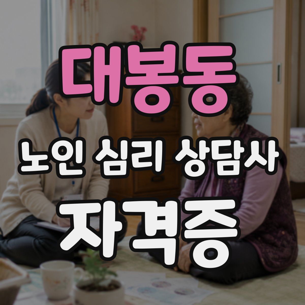대봉동 노인 심리 상담사 자격증