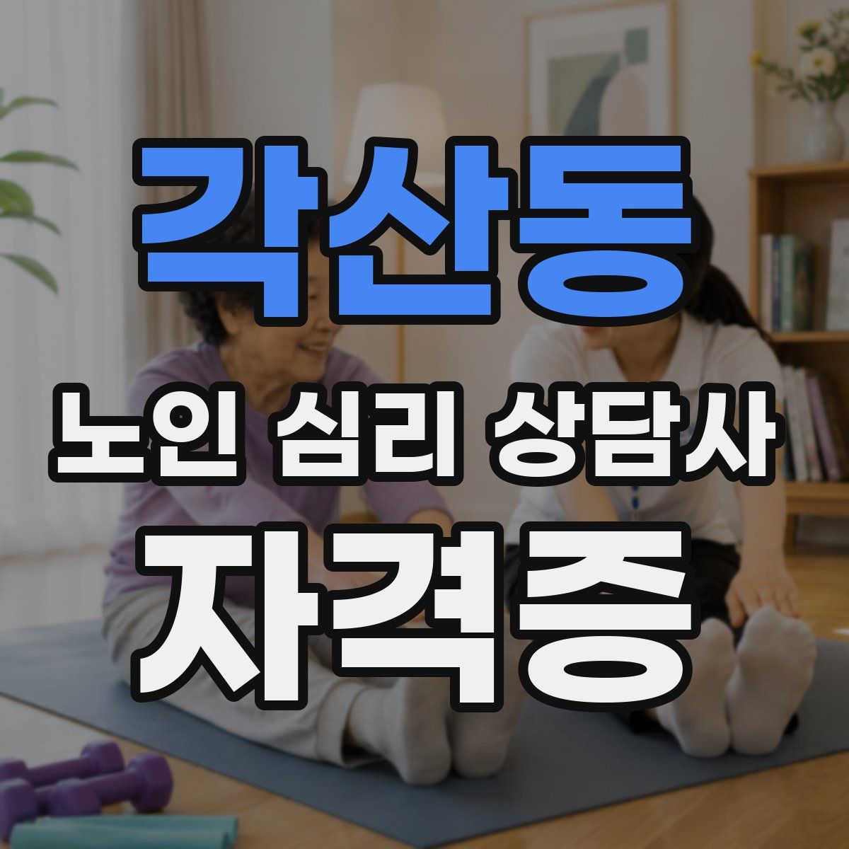 각산동 노인 심리 상담사 자격증