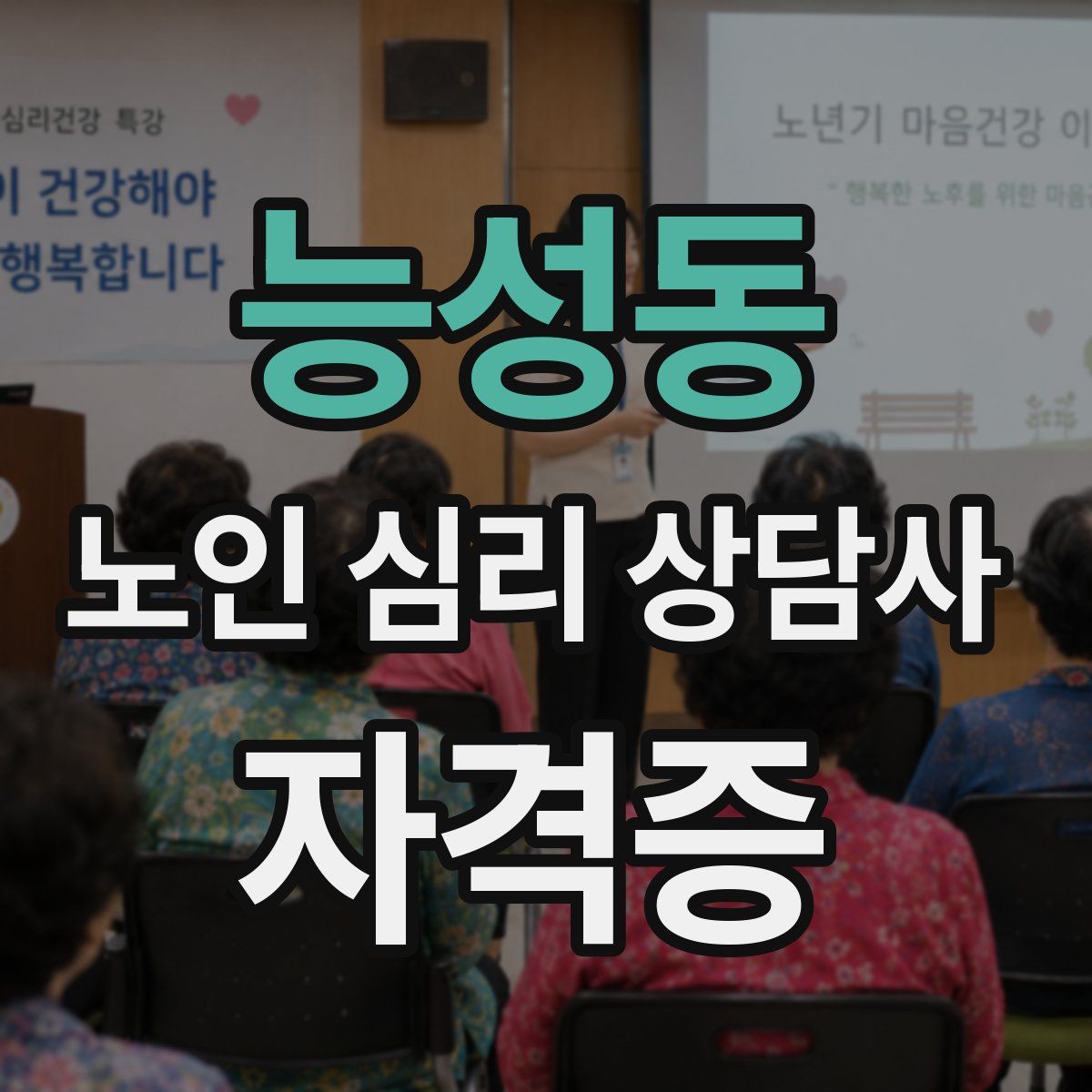능성동 노인 심리 상담사 자격증