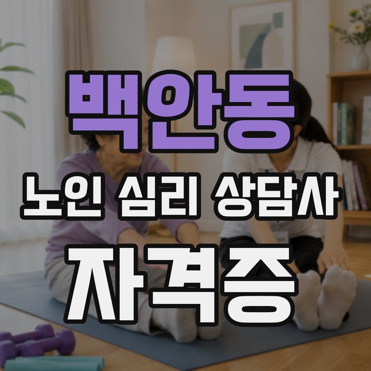 백안동 노인 심리 상담사 자격증