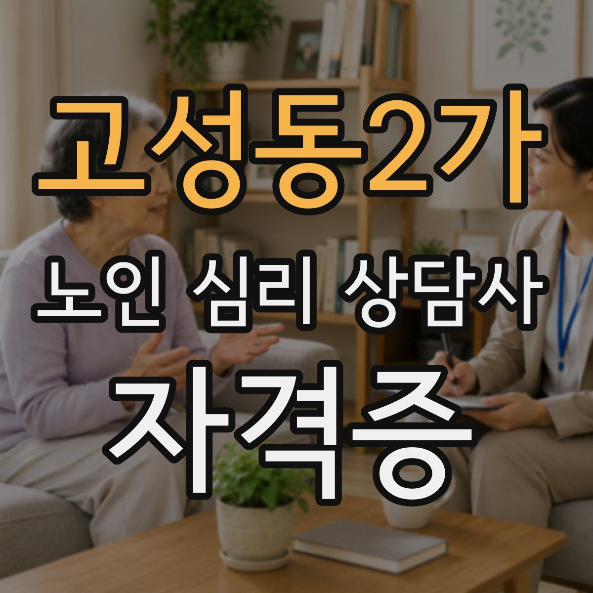 고성동2가 노인 심리 상담사 자격증