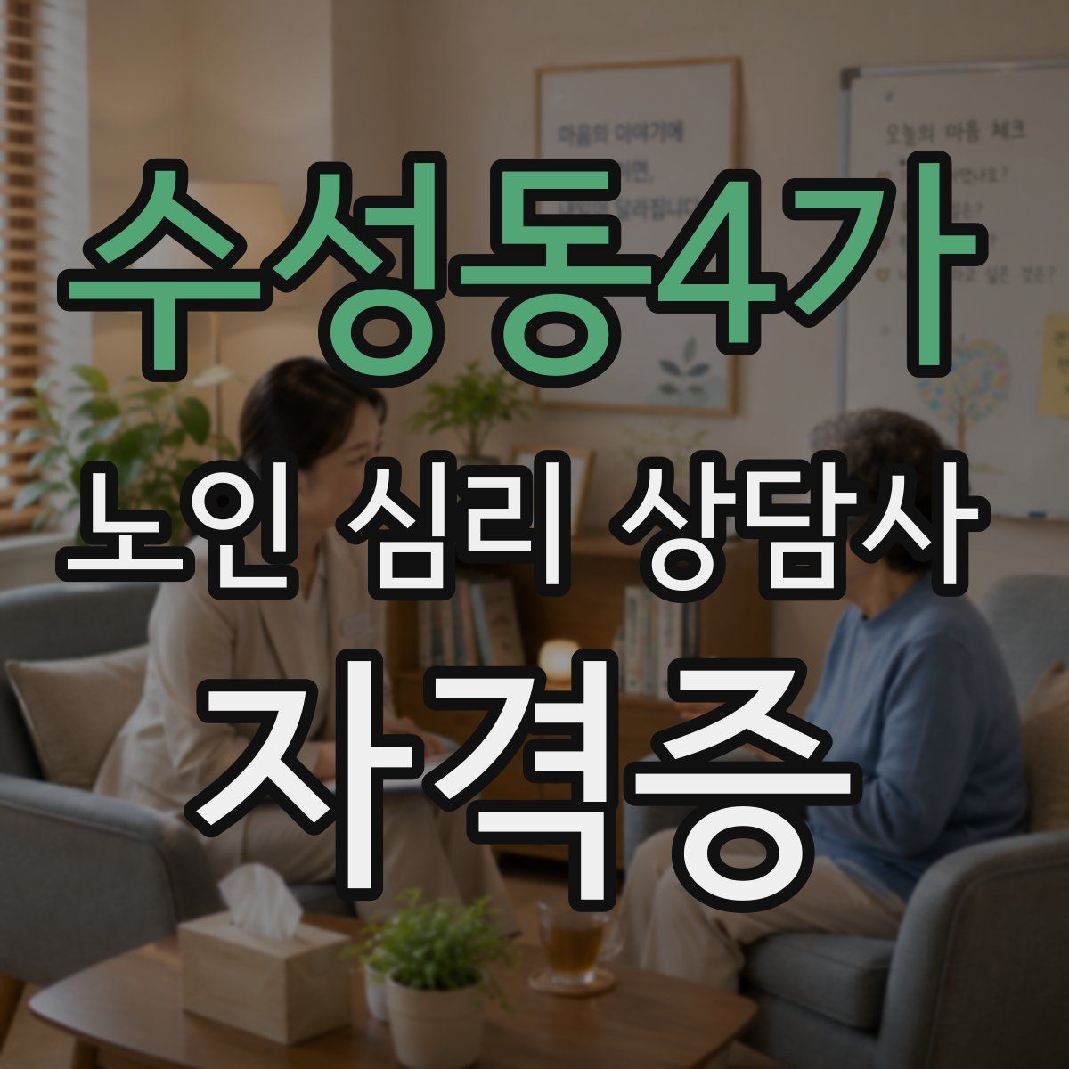 수성동4가 노인 심리 상담사 자격증