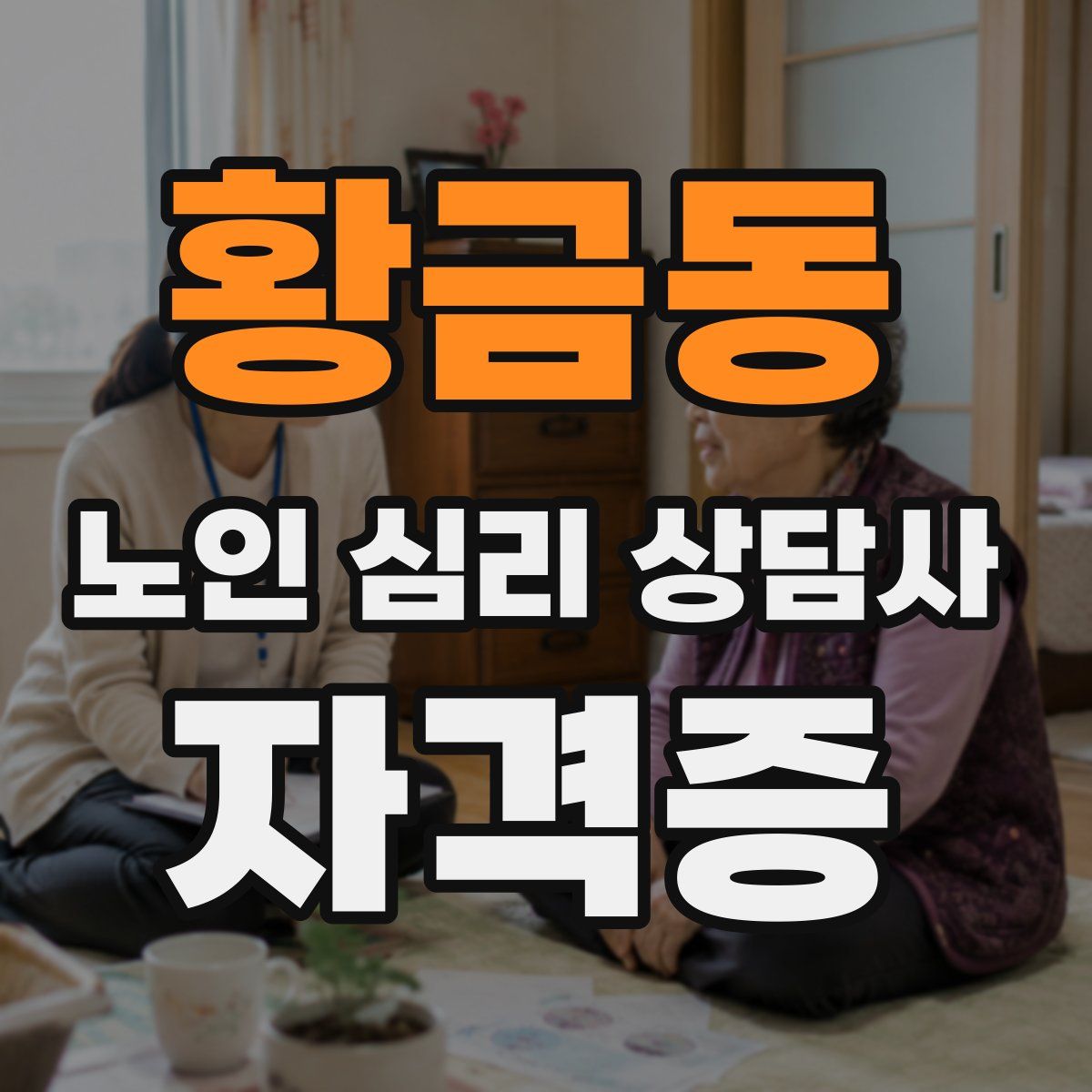 황금동 노인 심리 상담사 자격증