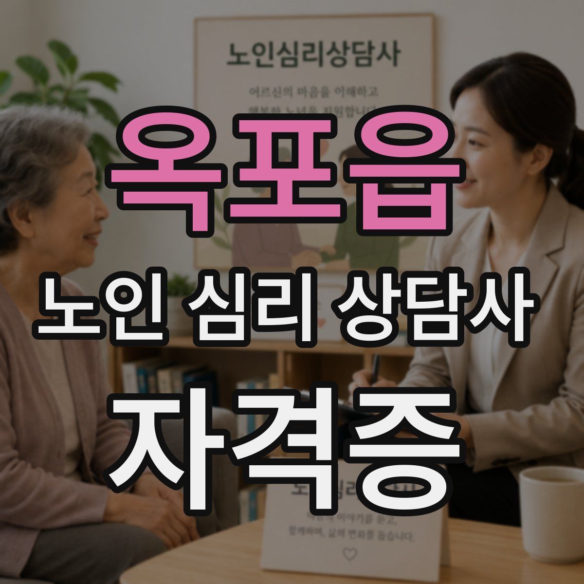 옥포읍 노인 심리 상담사 자격증