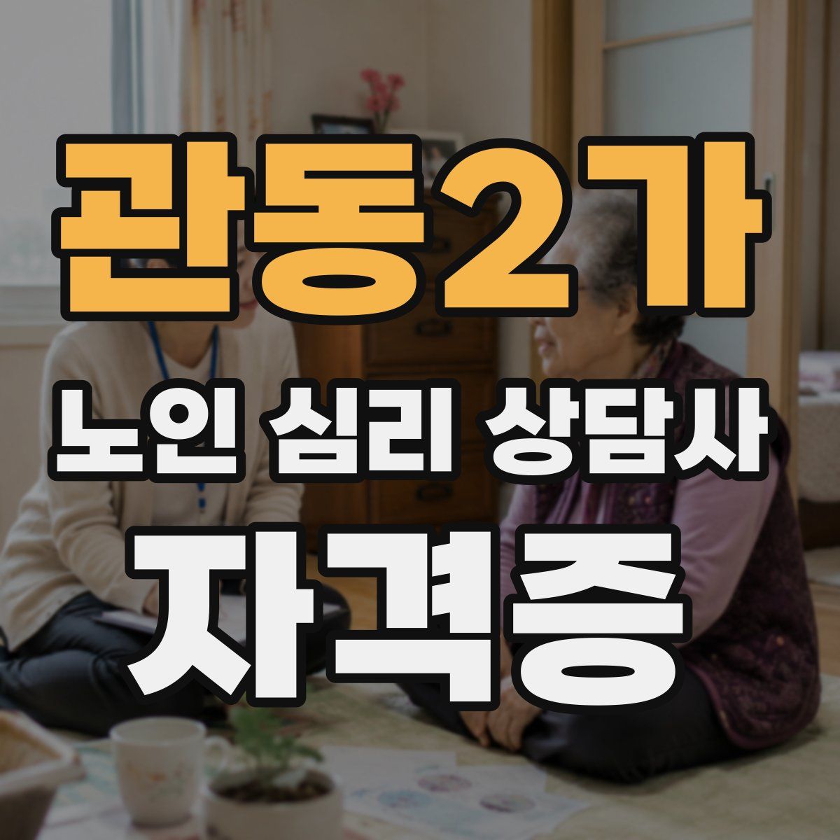 관동2가 노인 심리 상담사 자격증