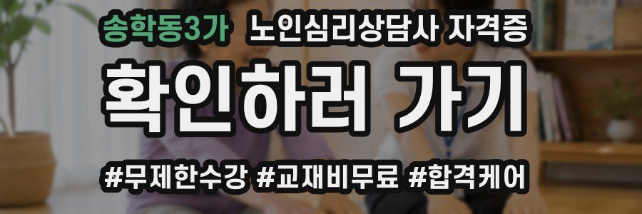송학동3가 노인 심리 상담사 자격증