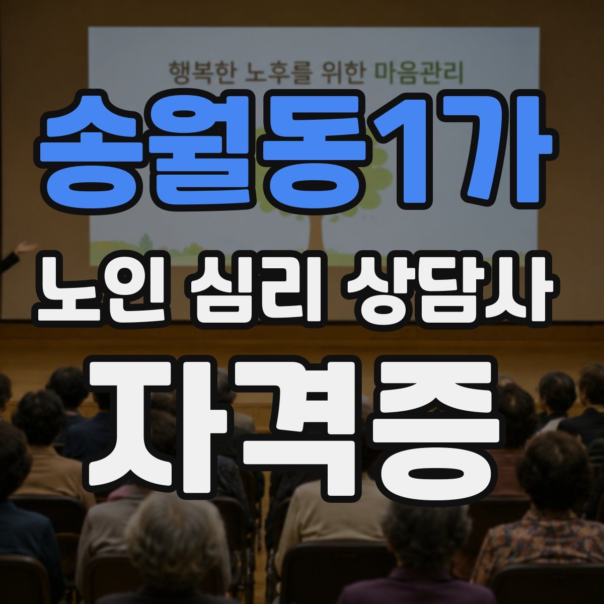 송월동1가 노인 심리 상담사 자격증