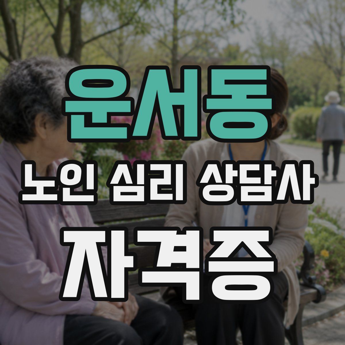 운서동 노인 심리 상담사 자격증