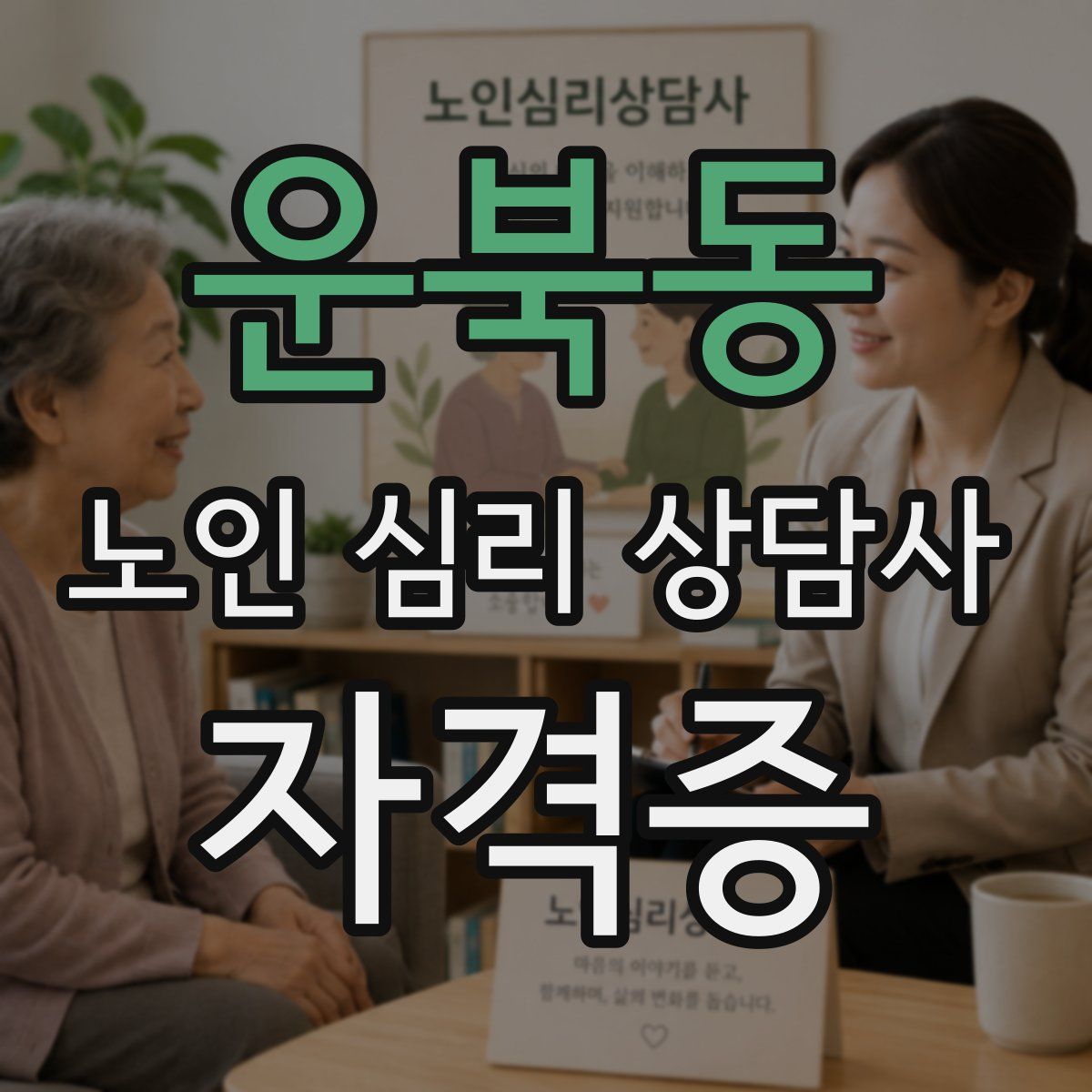 운북동 노인 심리 상담사 자격증