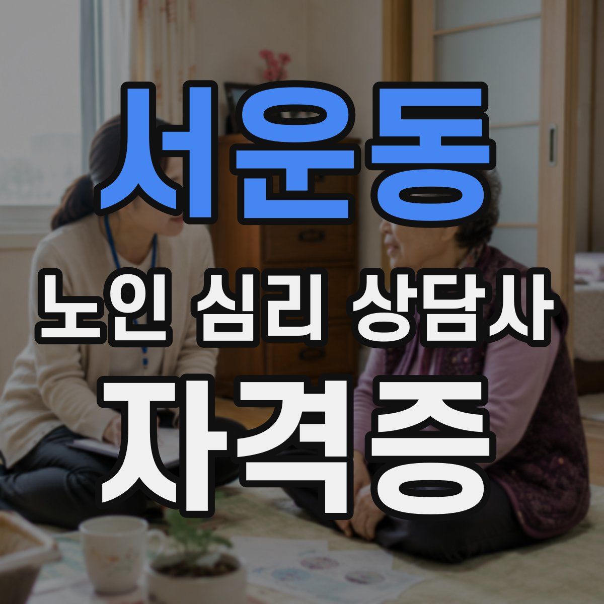 서운동 노인 심리 상담사 자격증