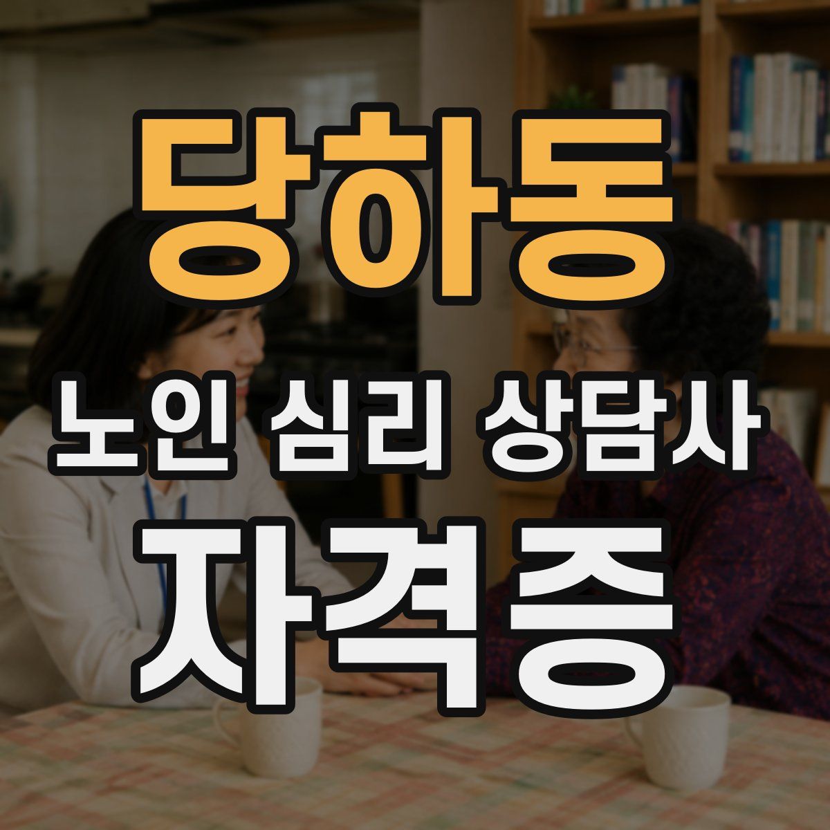 당하동 노인 심리 상담사 자격증