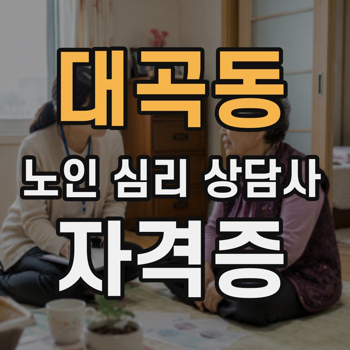 대곡동 노인 심리 상담사 자격증