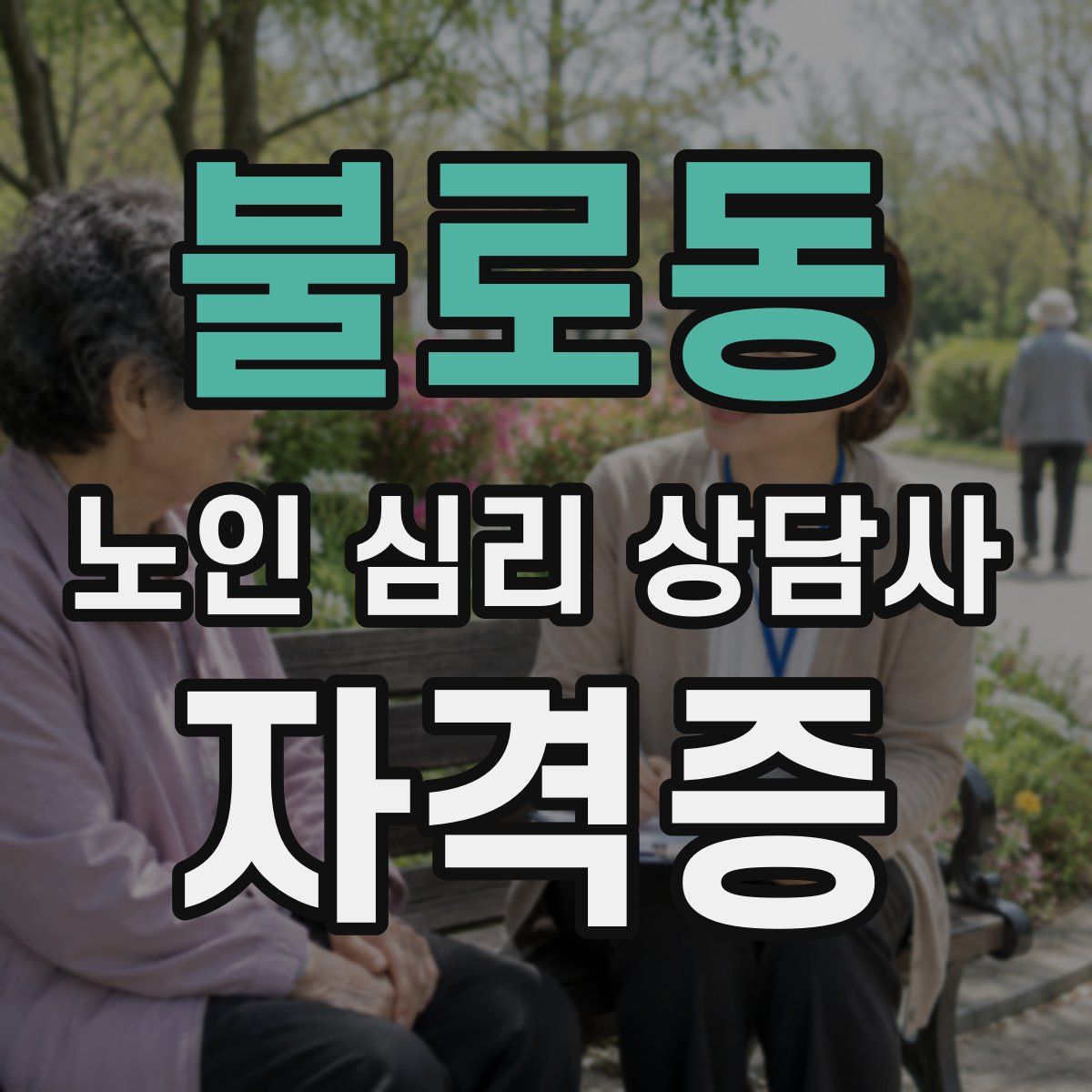 불로동 노인 심리 상담사 자격증
