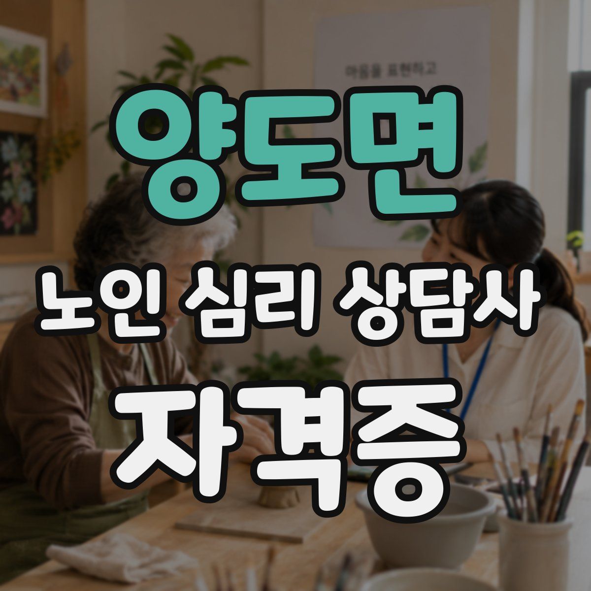양도면 노인 심리 상담사 자격증