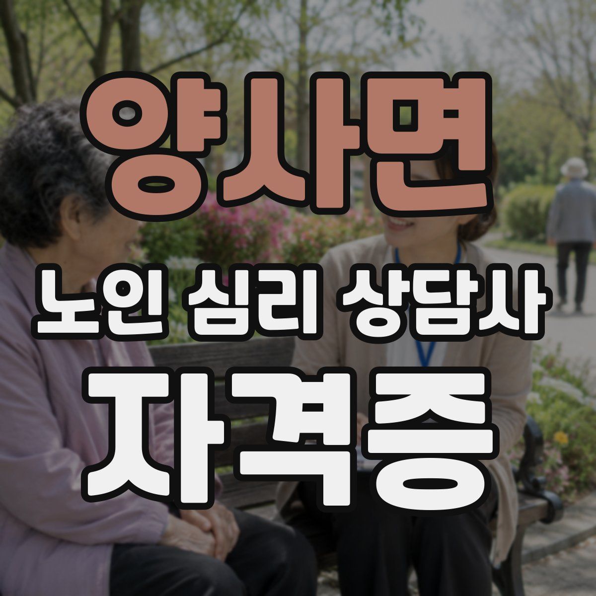 양사면 노인 심리 상담사 자격증