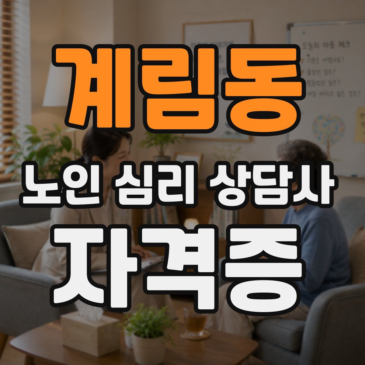 계림동 노인 심리 상담사 자격증