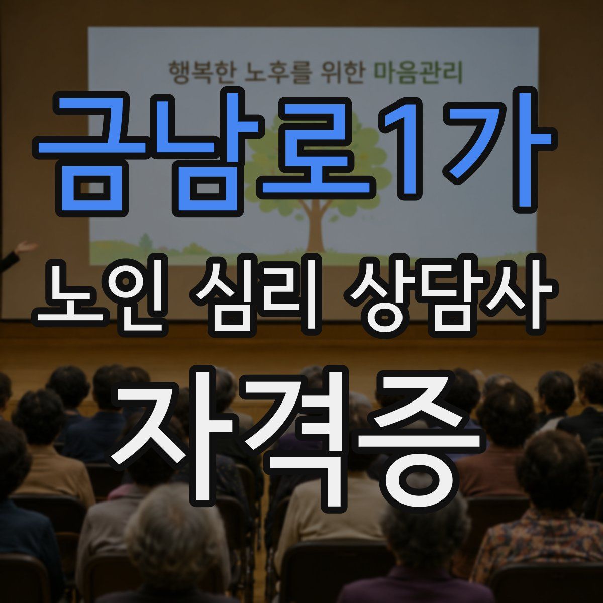 금남로1가 노인 심리 상담사 자격증