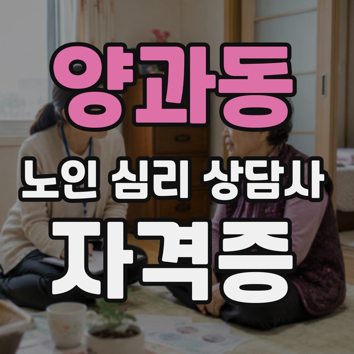 양과동 노인 심리 상담사 자격증