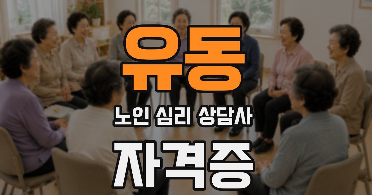 유동 노인 심리 상담사 자격증