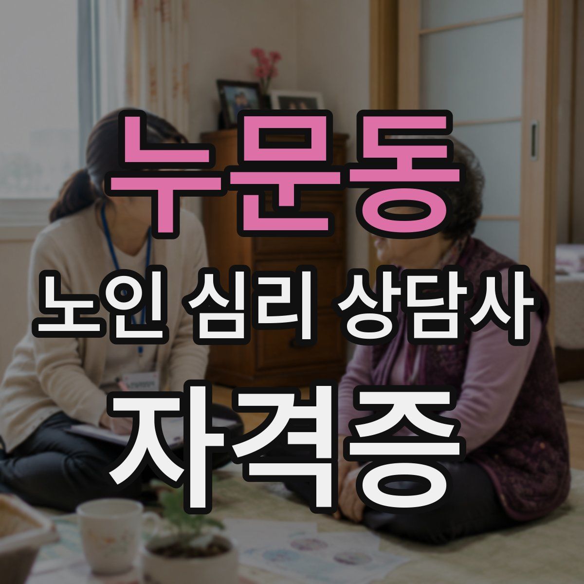누문동 노인 심리 상담사 자격증