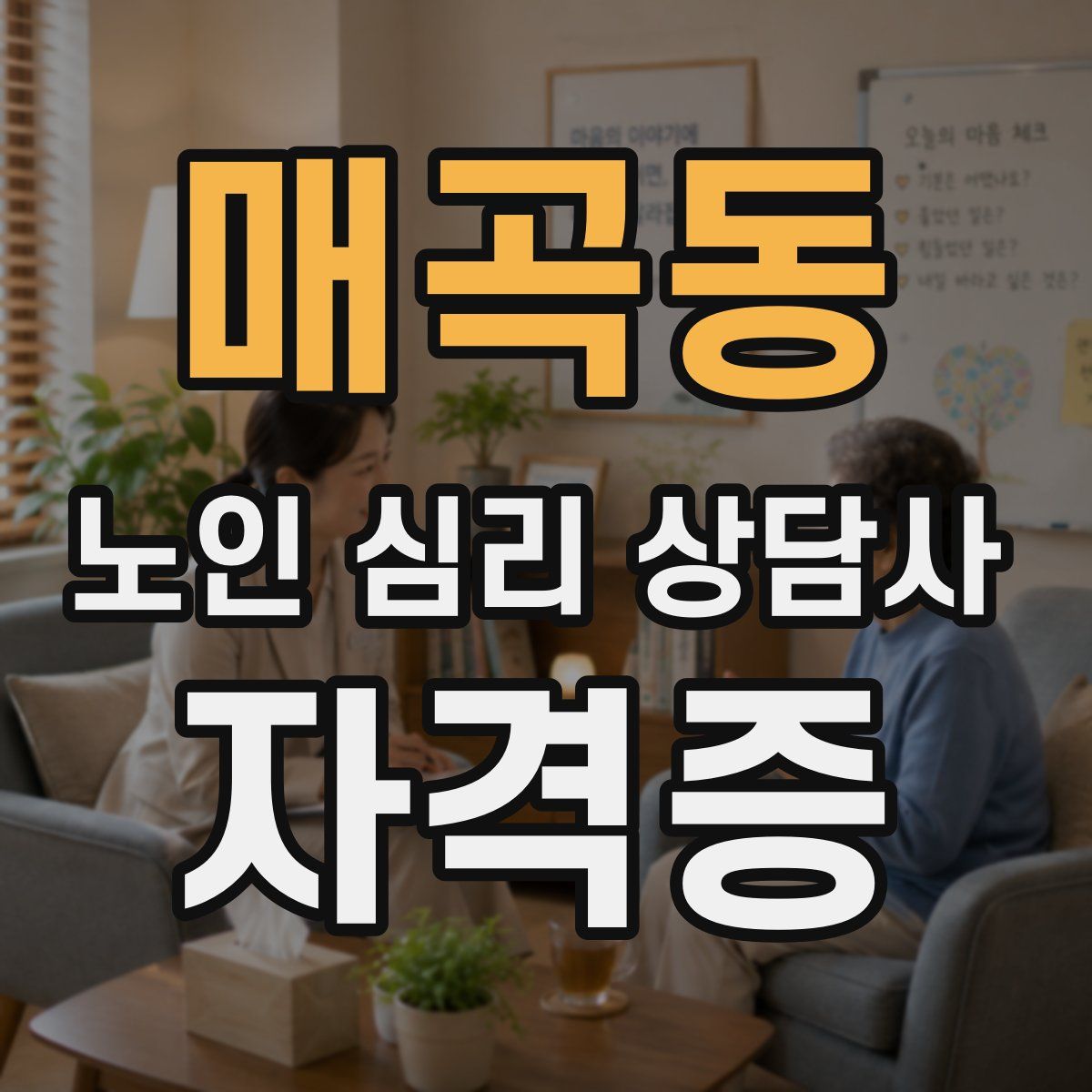 매곡동 노인 심리 상담사 자격증