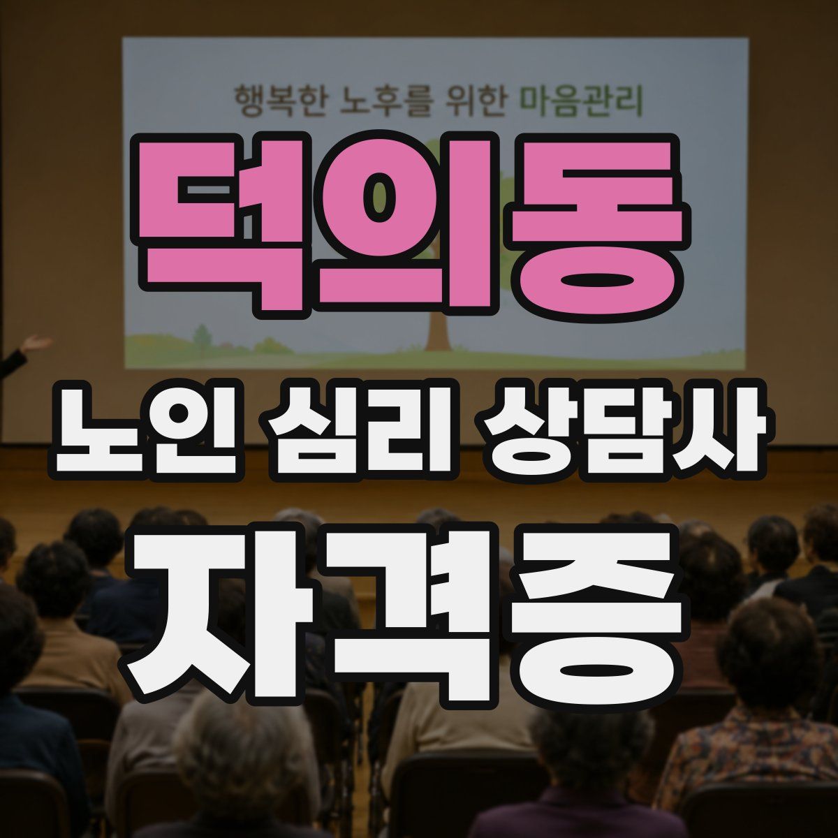 덕의동 노인 심리 상담사 자격증
