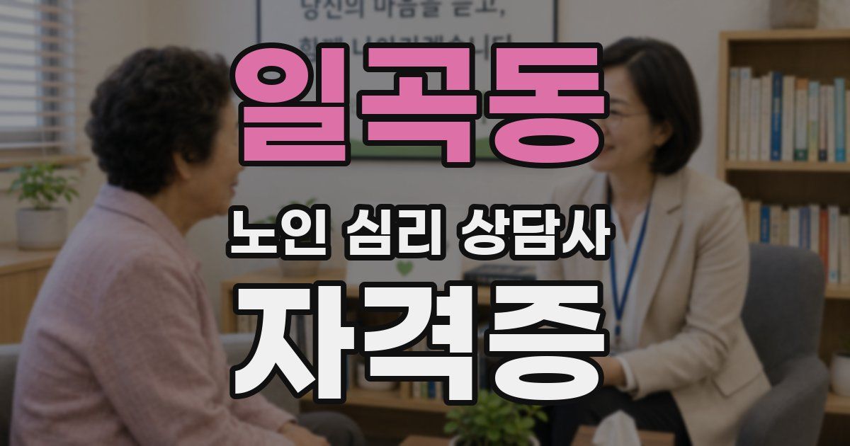 일곡동 노인 심리 상담사 자격증