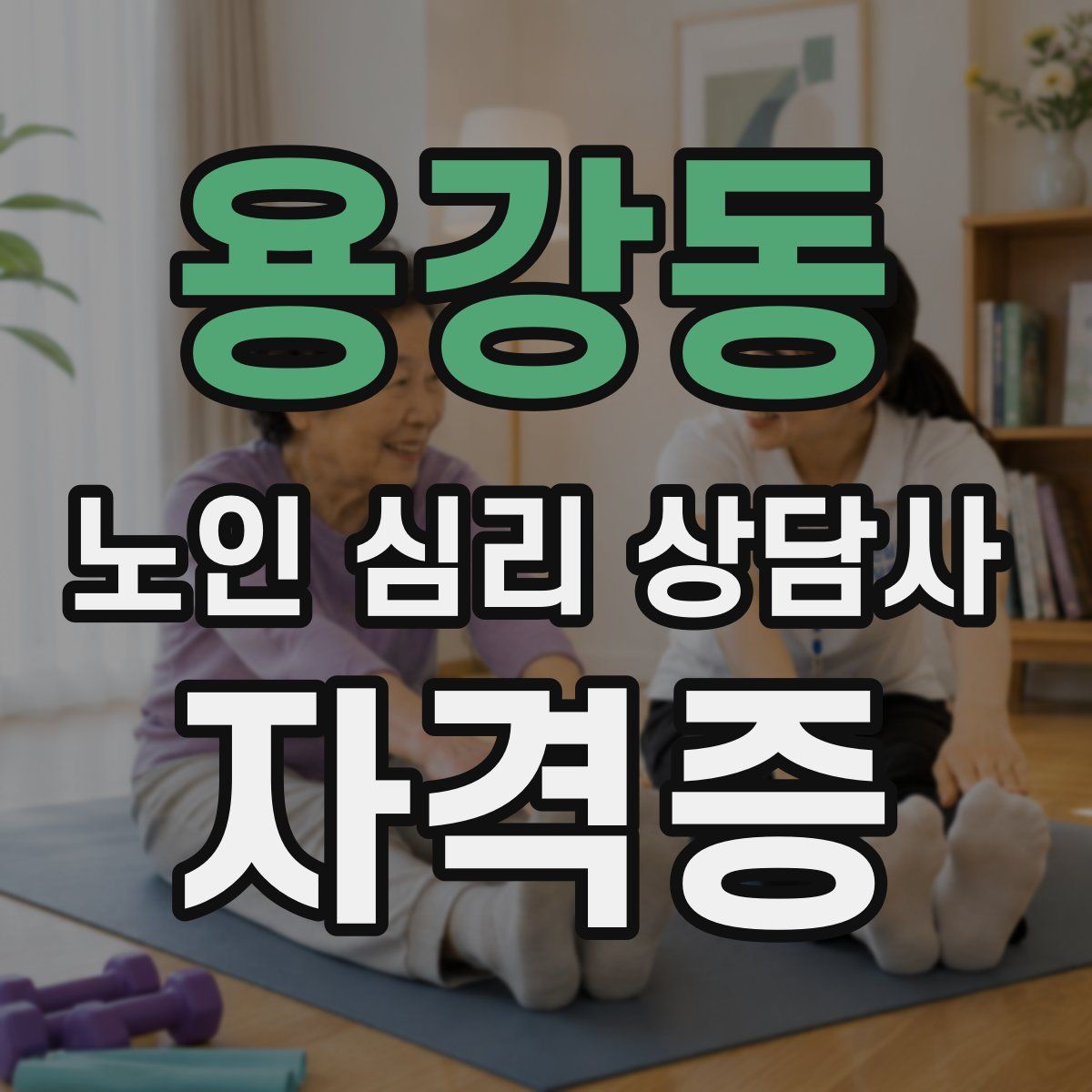 용강동 노인 심리 상담사 자격증