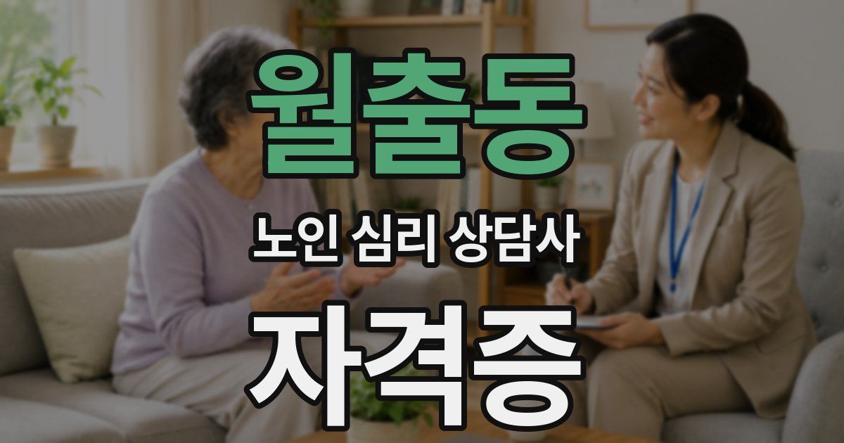 월출동 노인 심리 상담사 자격증
