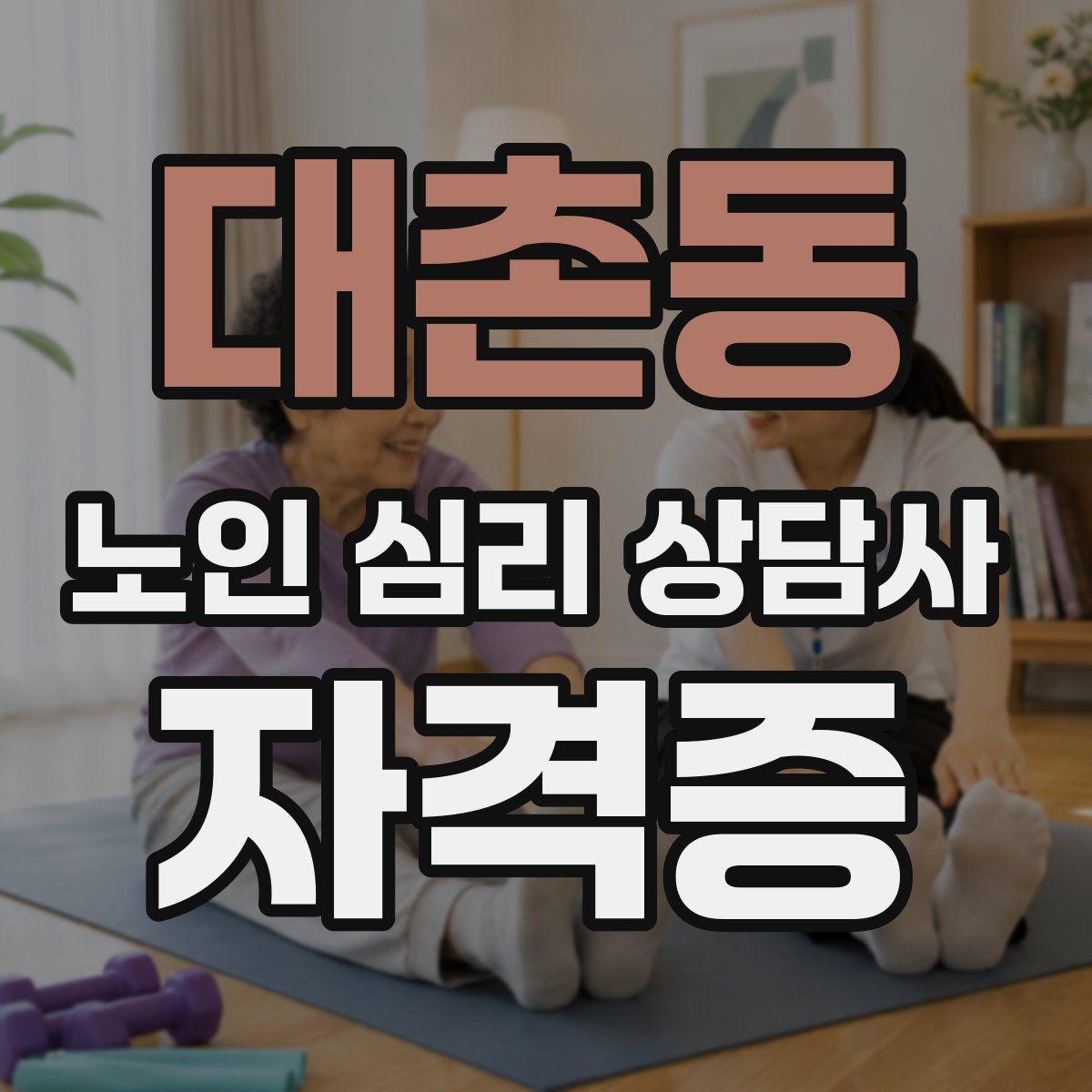 대촌동 노인 심리 상담사 자격증