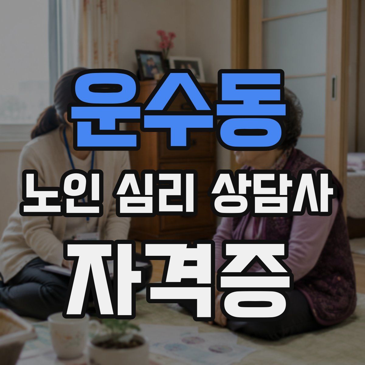 운수동 노인 심리 상담사 자격증