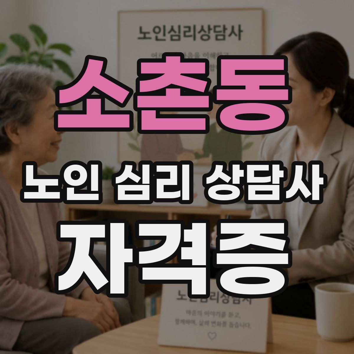 소촌동 노인 심리 상담사 자격증