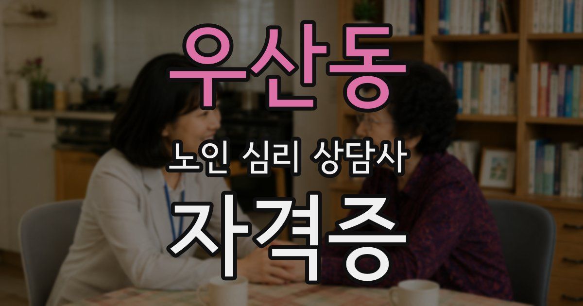 우산동 노인 심리 상담사 자격증