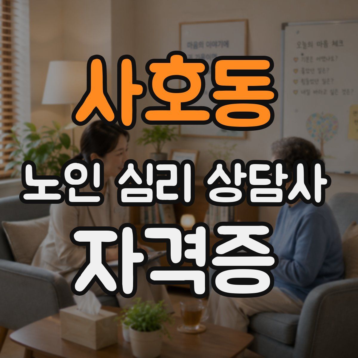 사호동 노인 심리 상담사 자격증