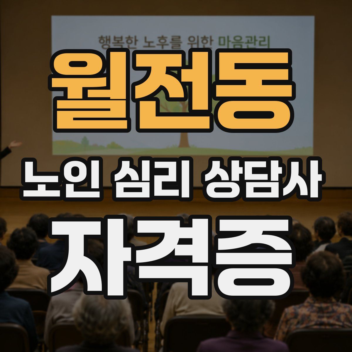 월전동 노인 심리 상담사 자격증