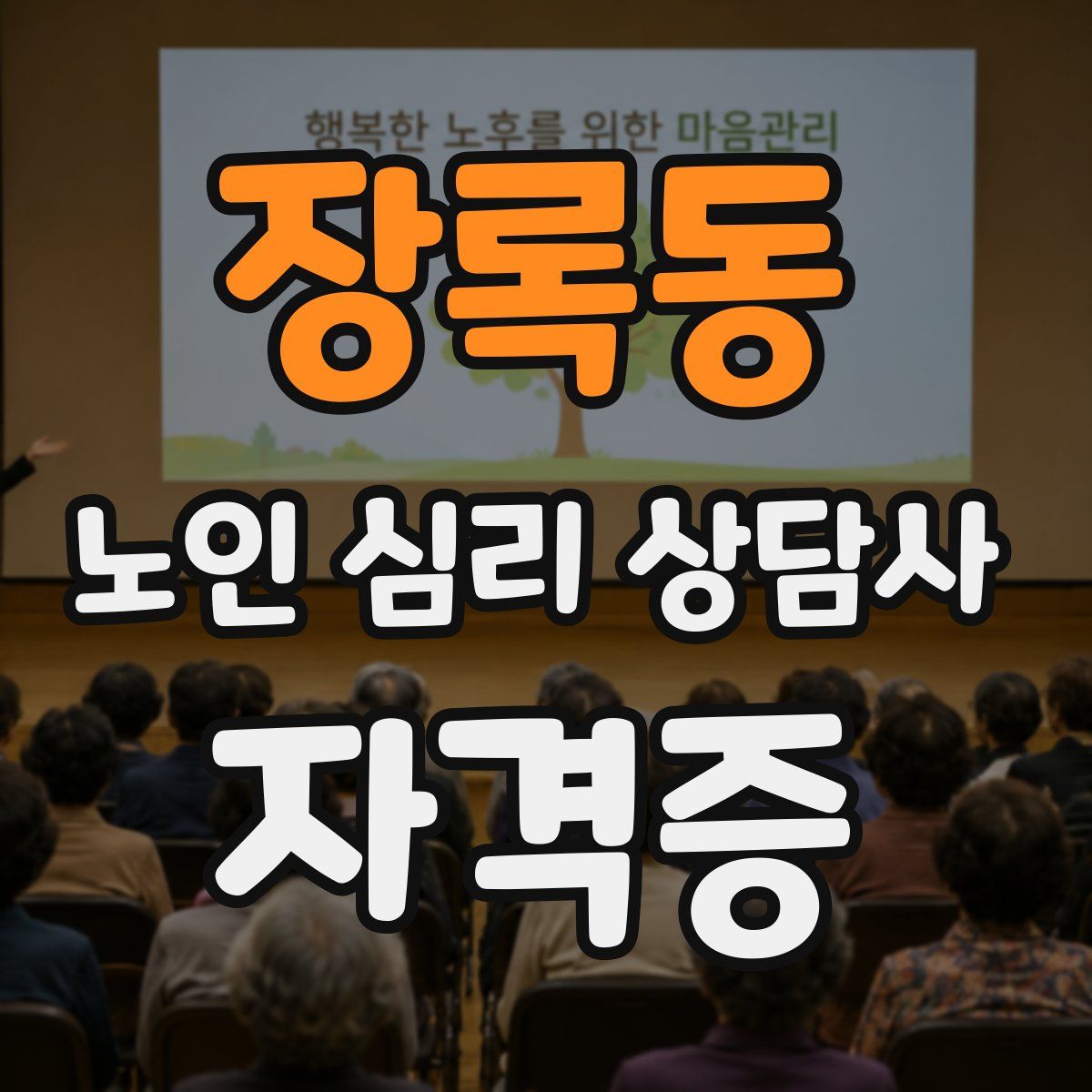 장록동 노인 심리 상담사 자격증