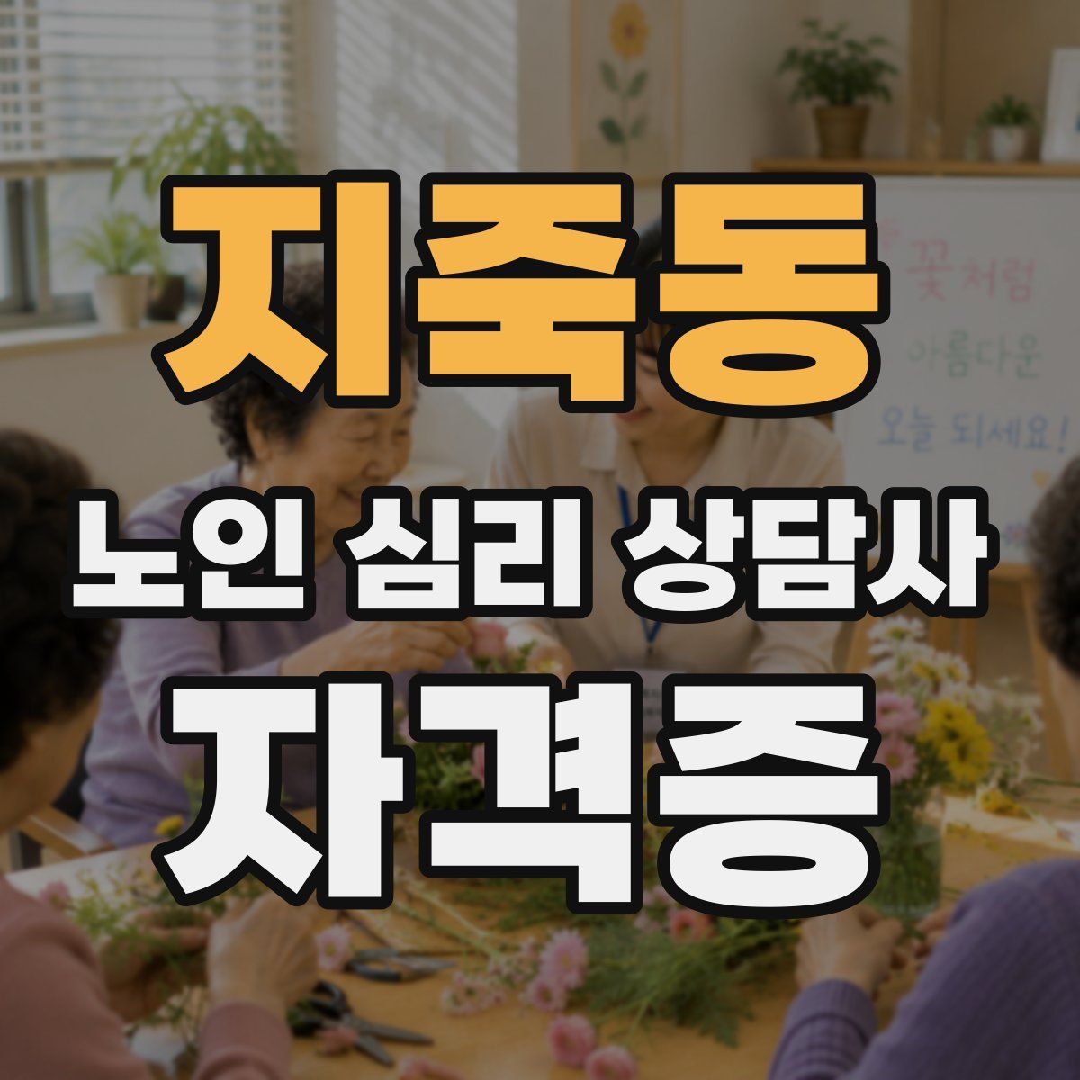 지죽동 노인 심리 상담사 자격증
