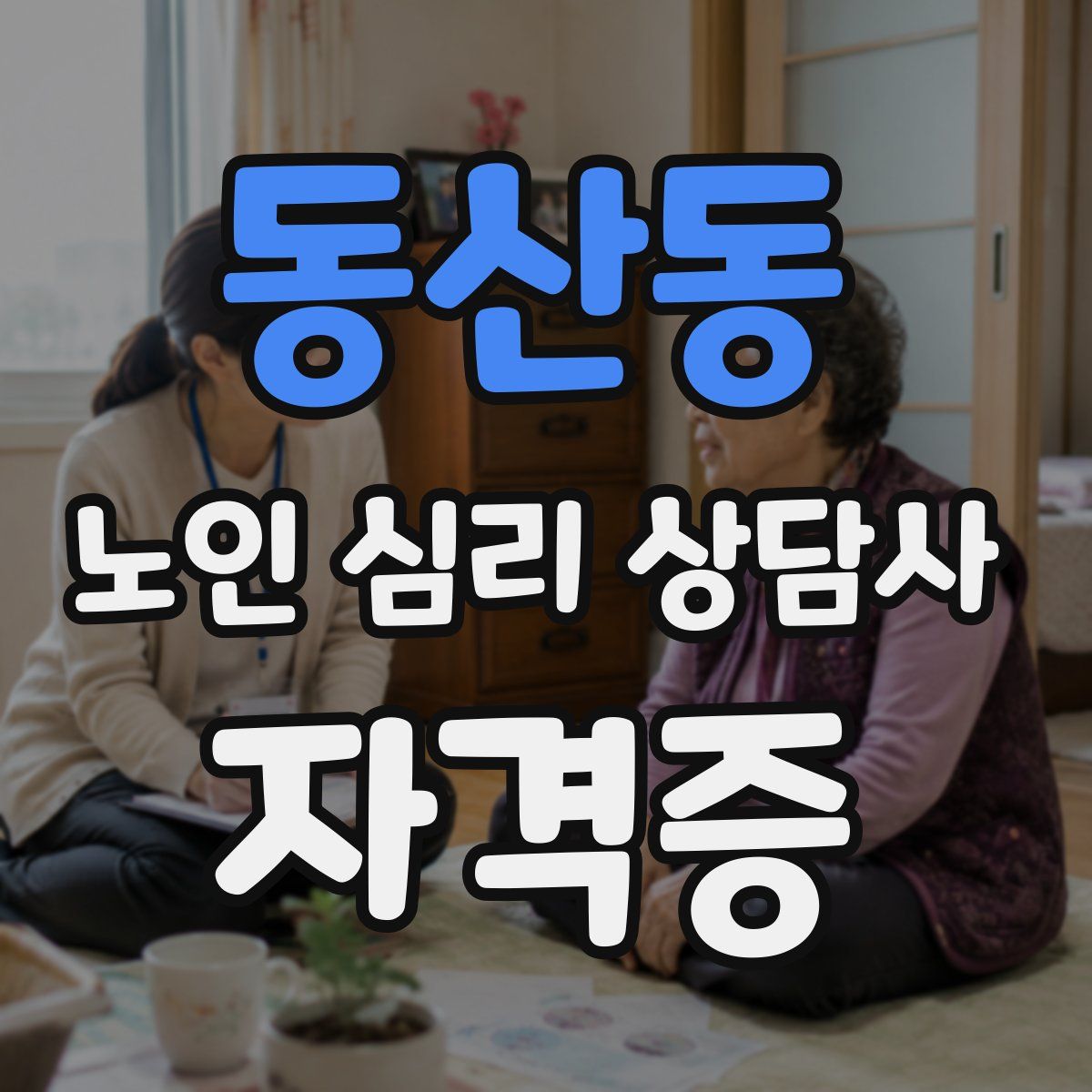 동산동 노인 심리 상담사 자격증