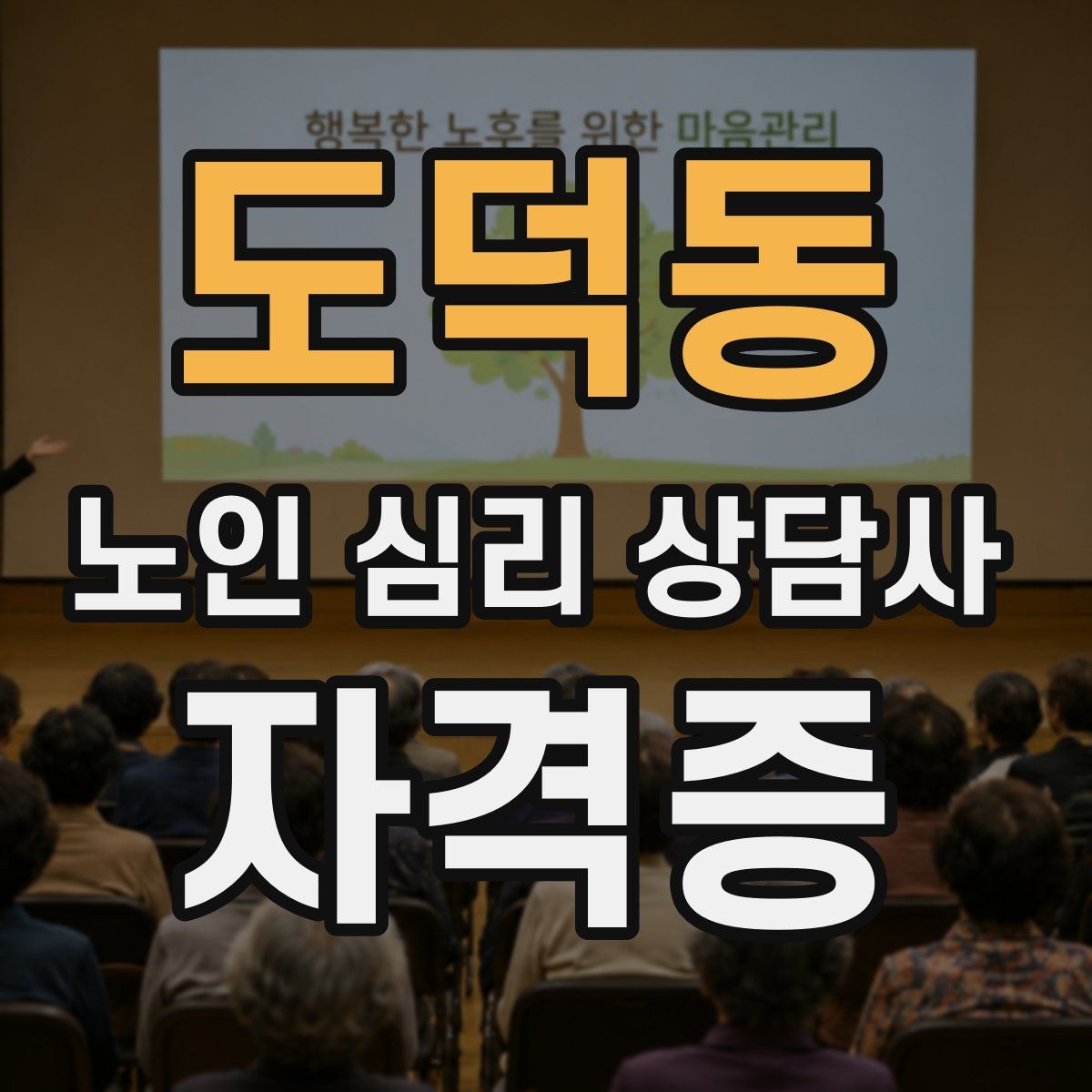 도덕동 노인 심리 상담사 자격증