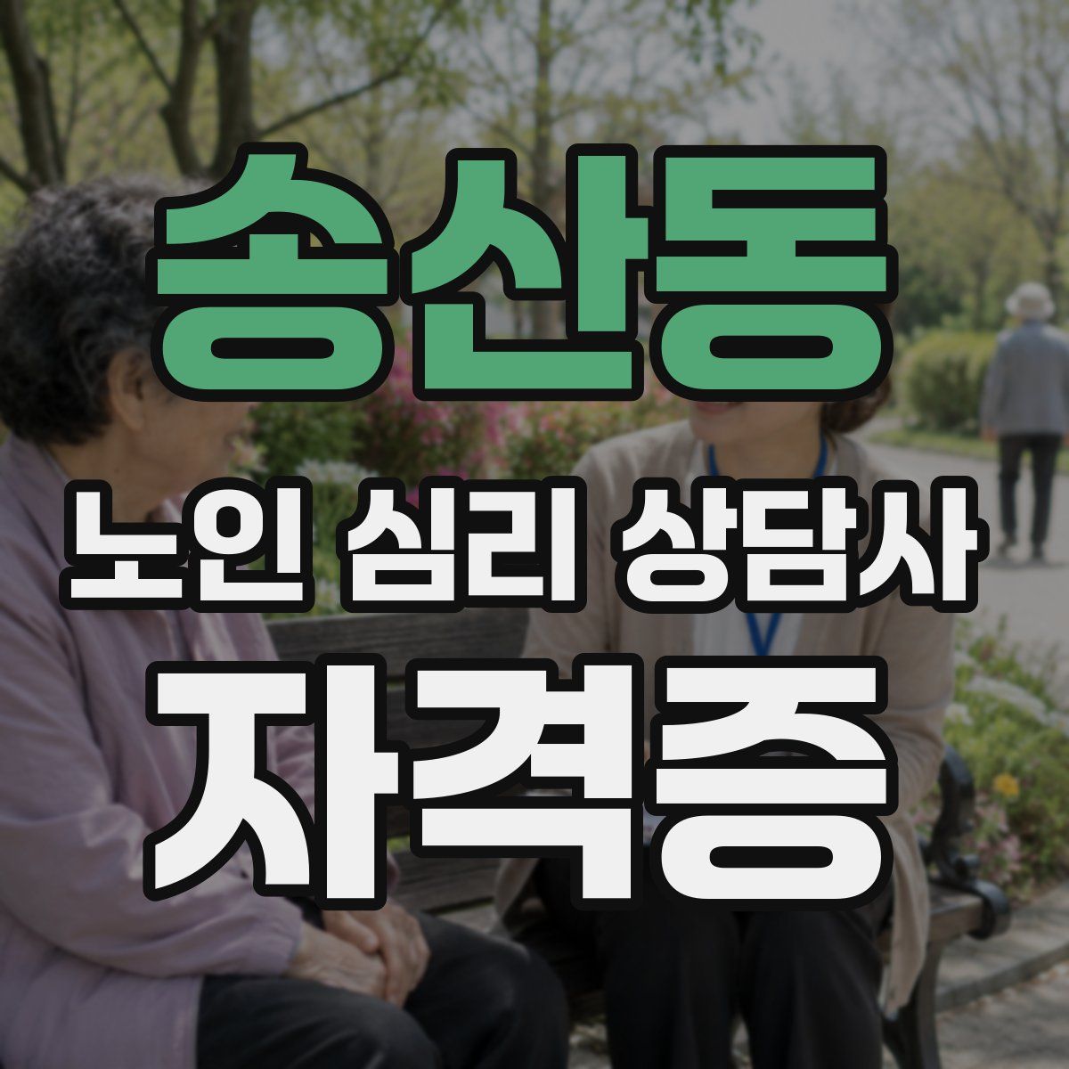 송산동 노인 심리 상담사 자격증