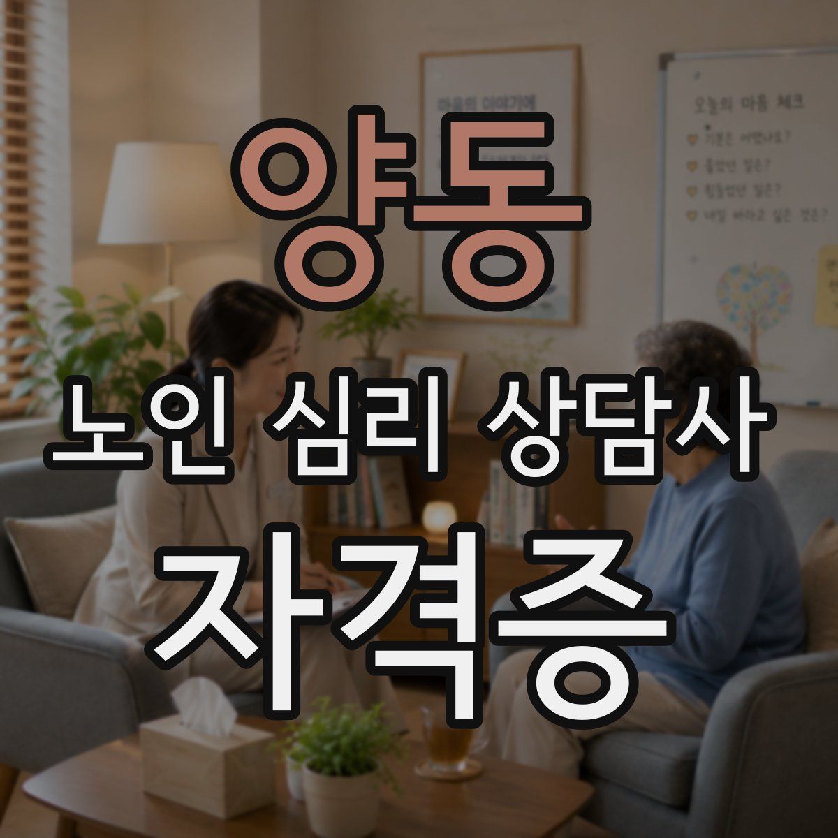 양동 노인 심리 상담사 자격증