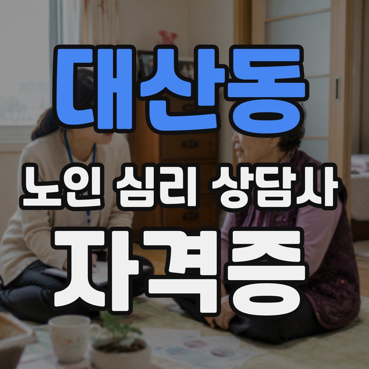 대산동 노인 심리 상담사 자격증