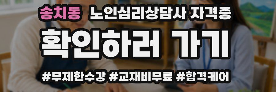 송치동 노인 심리 상담사 자격증