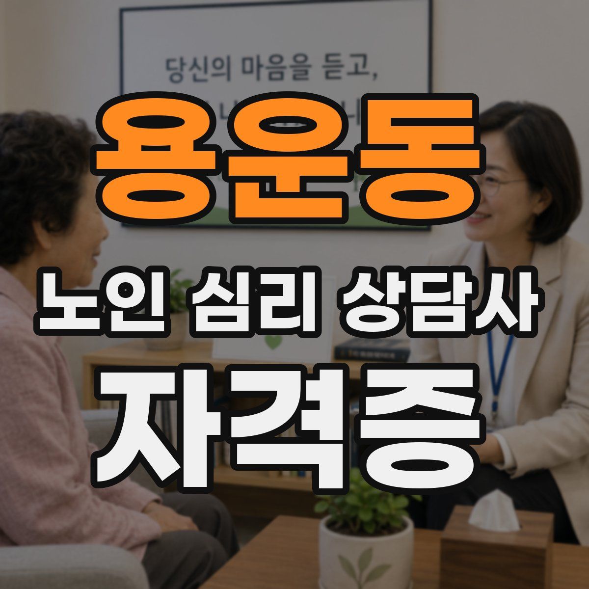 용운동 노인 심리 상담사 자격증