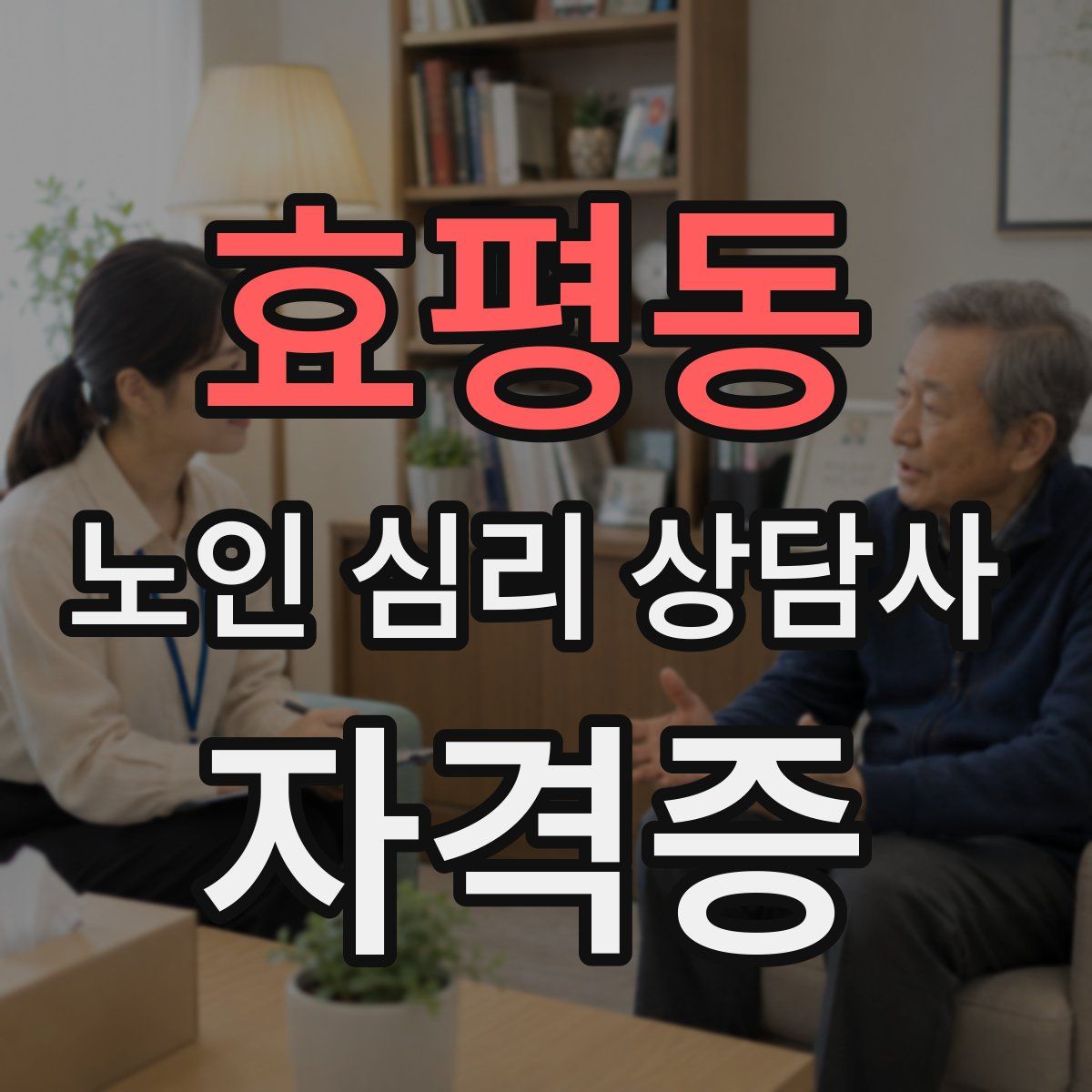 효평동 노인 심리 상담사 자격증