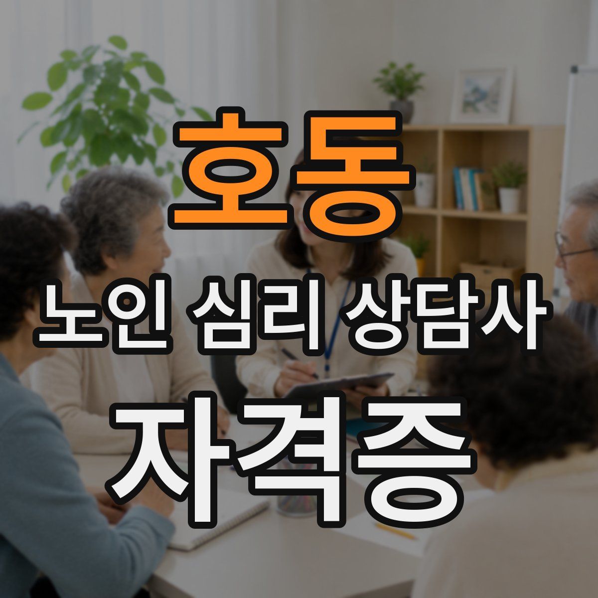 호동 노인 심리 상담사 자격증